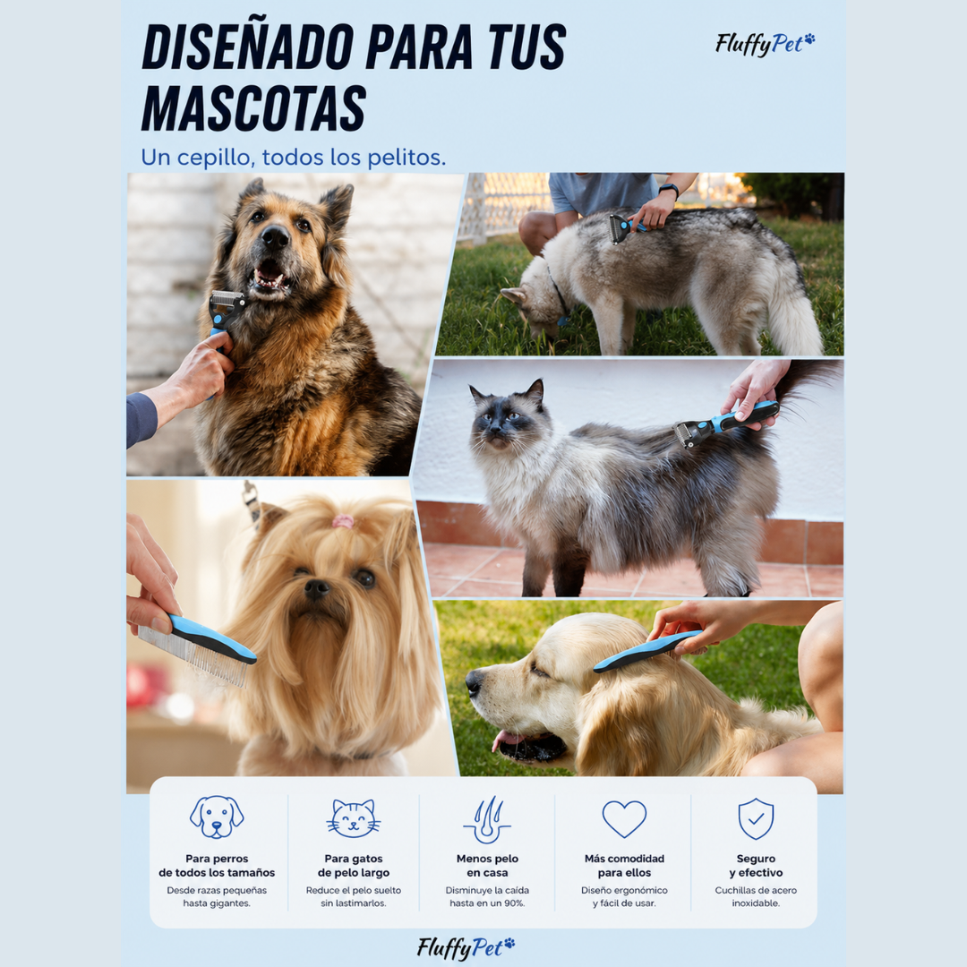 FurGlide™ Cepillo 2 en 1 Sin Tirones