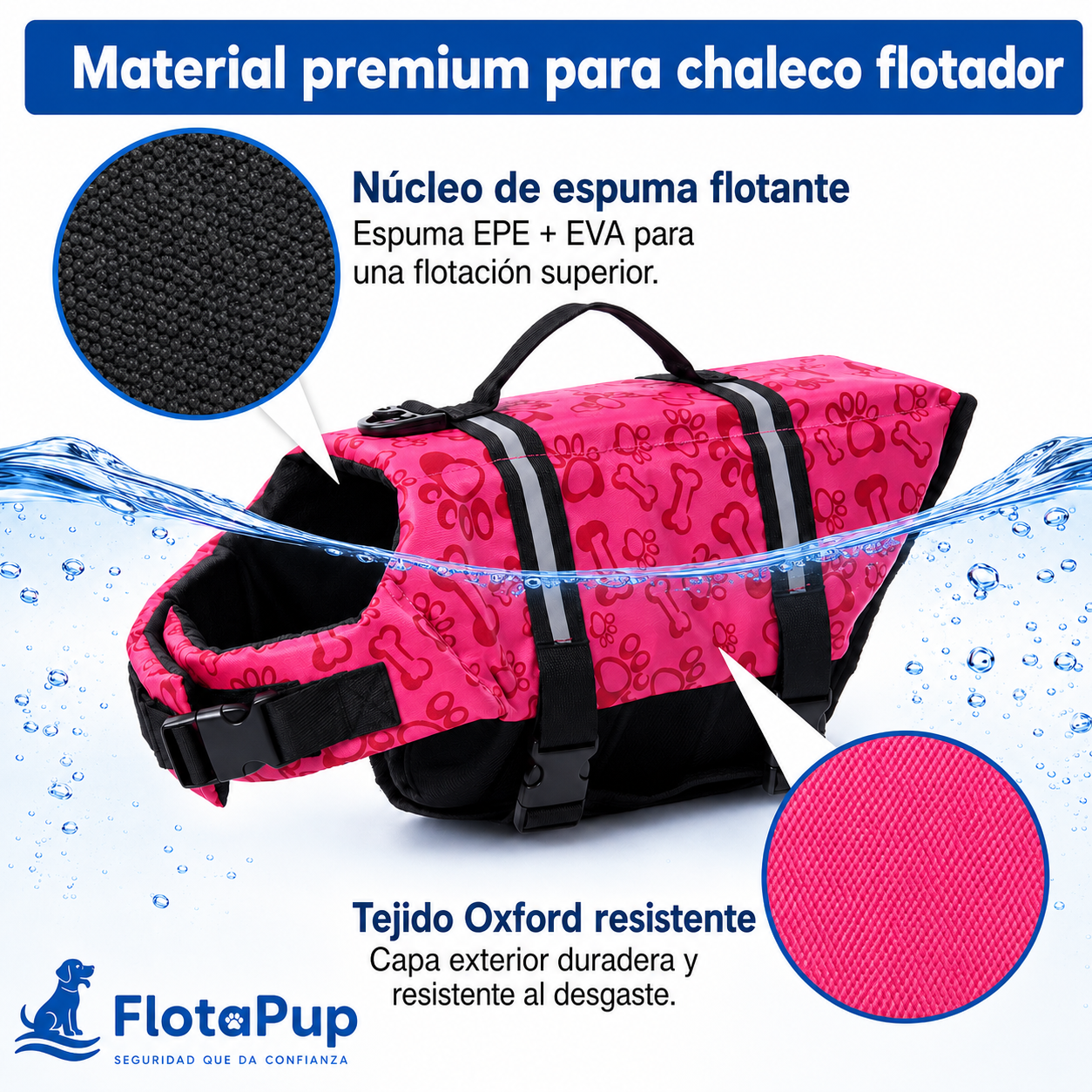 FlotaPup™ | Chaleco Cabeza Arriba