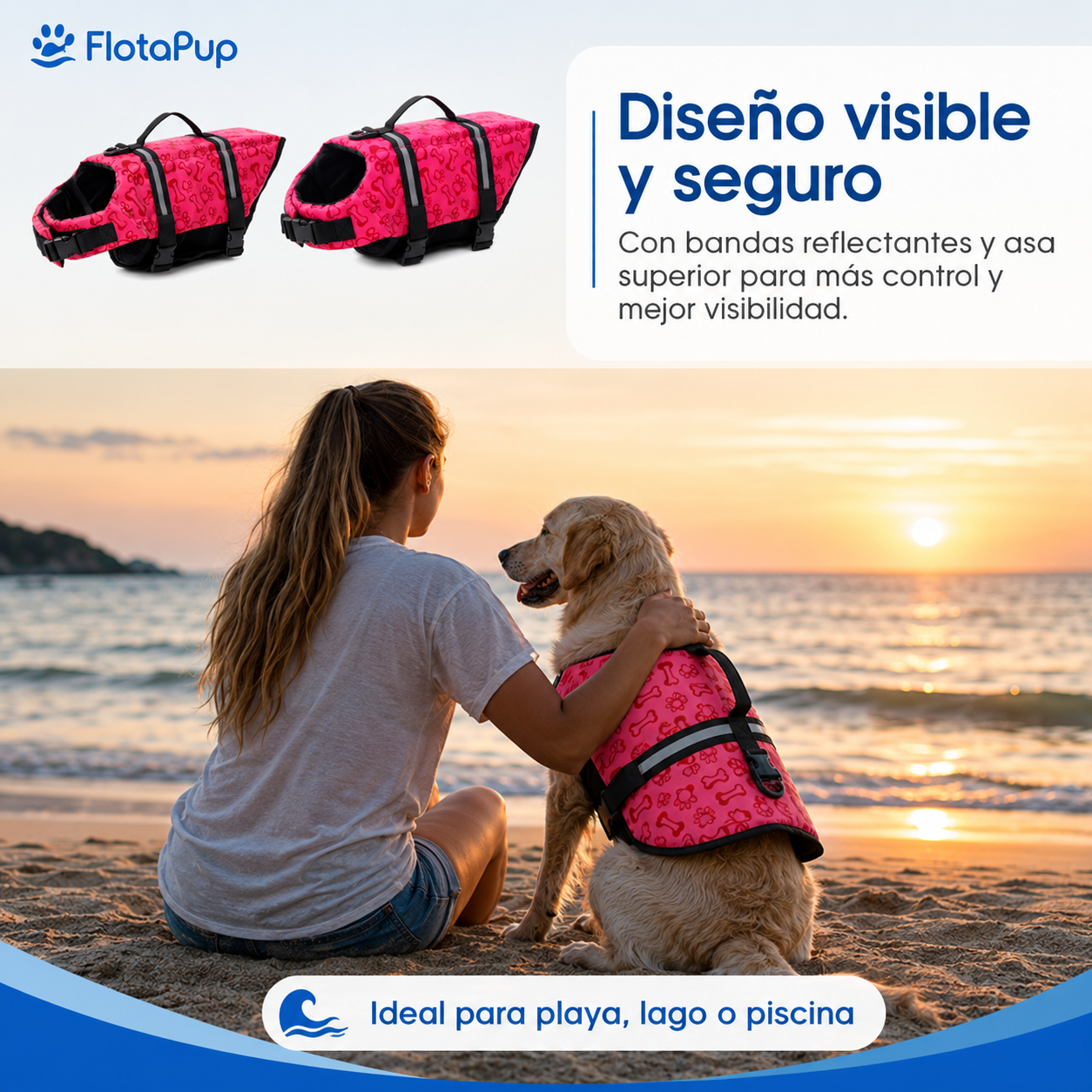 FlotaPup™ | Chaleco Cabeza Arriba